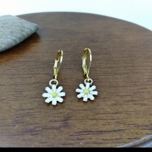 Small Daisy Charm Earrings